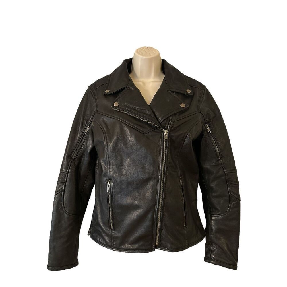 Milwaukee Leather Motorcycle Jacket Zip-Out Liner Women’s Small Black Vented - Picture 2 of 16